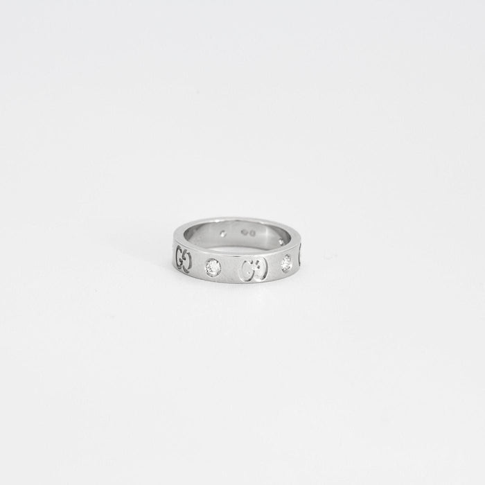 GUCCI - Bague Icon or gris et diamants