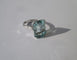 Bague 53.5 Bague cocktail aigue-marine rectangulaire 7 carats en platine 58 Facettes