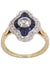 Ring MARQUISE SAPPHIRE AND DIAMOND RING 58 Facettes 083681