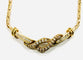 Collier Ravissant collier or jaune et diamants entrelacés. 58 Facettes