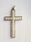 Pendentif Croix Art Déco or blanc et perles 58 Facettes C 373   MD22