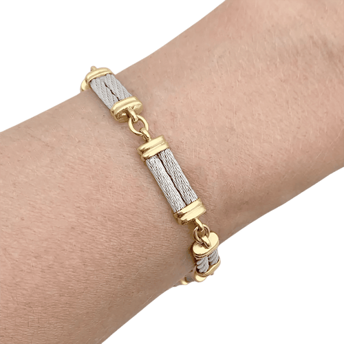 Bracelet Bracelet Fred, "Force 10", en or jaune, acier. 58 Facettes 34765