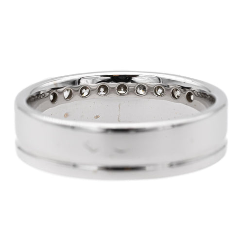 49 Bague Demi alliance Or blanc Diamant 58 Facettes 1623027CN