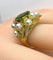 Bague 52 Bague coktail en or jaune 18 carats, péridot 3,98 ct et 9 perles 58 Facettes AB571