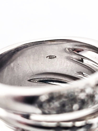 Bague 56 Bague en or blanc avec diamants 58 Facettes