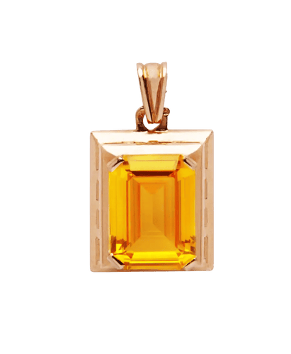 Pendentif Pendentif Or 18K Saphir jaune 58 Facettes BO220339/SAPHIRJAUNE