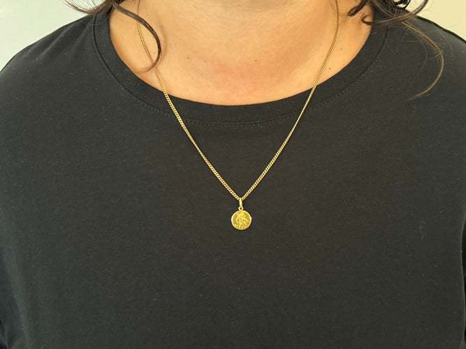 Pendentif MÉDAILLE de SAINT CHRISTOPHE en or 58 Facettes