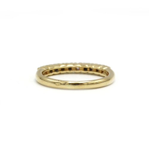 Bague 48.5 Demi-Alliance - Or jaune & Diamants 58 Facettes 250408R