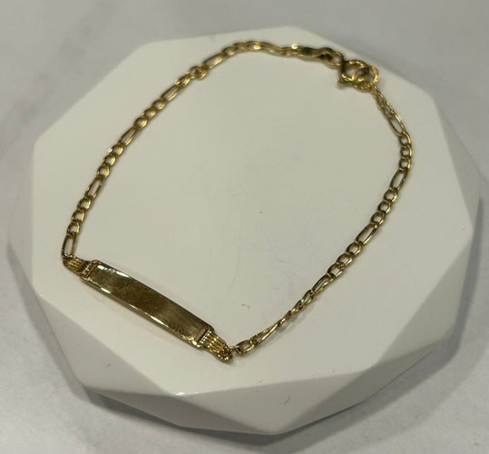 Bracelet Gourmette or jaune 58 Facettes LP59