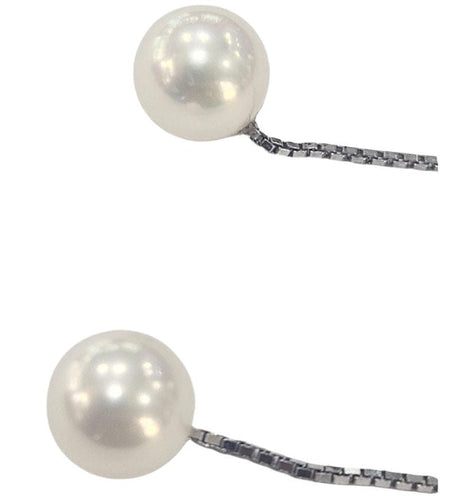 Boucles d'oreilles Damiani - Boucles d’oreilles perles de culture noires et blanches en or blanc 18k 58 Facettes E15