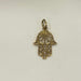 Pendentif Pendentif khomsa or jaune 58 Facettes LP558