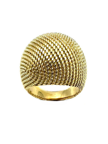 Bague 51 HERMES. Bague vintage or jaune 18K 58 Facettes