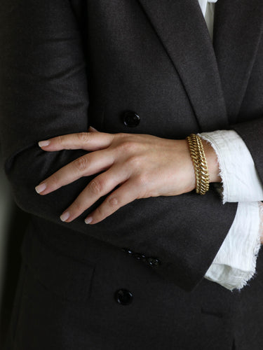 Bracelet Bracelet vintage maille américaine or jaune 58 Facettes 1207.1