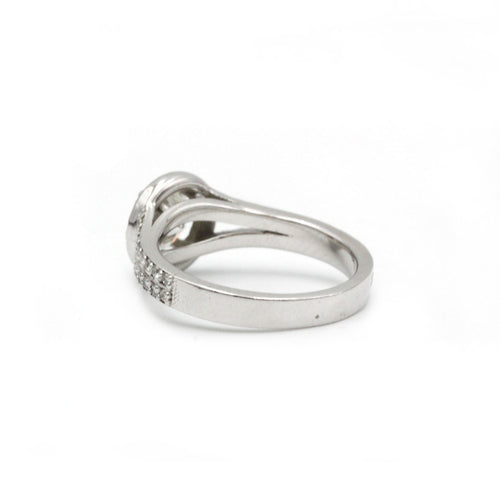 Bague 51 Bague - Or blanc et diamants 58 Facettes 1137