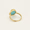 GUERIN - Bague ALISMA or jaune, cabochon turquoise