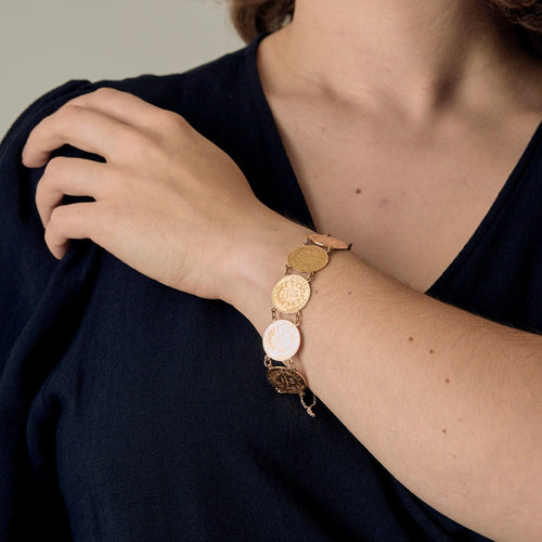 Bracelet Bracelet pièces d'or jaune 58 Facettes SL7135