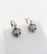 Dormeuses or blanc, diamants taille rose (circa 1900) 58 Facettes A05977