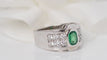 Bague 52.5 Bague En Or Blanc, Emeraude Et Diamants 58 Facettes 30753