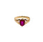 Bague 55 Bague vintage or jaune et rubis 58 Facettes