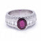 Bague 56 Bague en or blanc et rubis de Birmanie 58 Facettes D364213LF