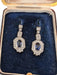 Boucles d'oreilles Boucles d'oreilles en or blanc avec saphirs et diamants 58 Facettes