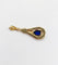 Pendentif Pendentif Art Déco or jaune et verre bleu (circa 1930) 58 Facettes A05640