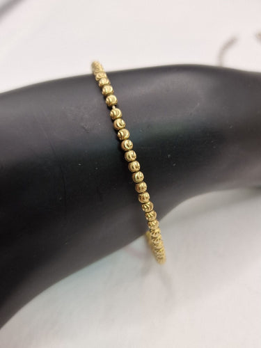 Bracelet Bracelets triple rang de perles en or blanc jaune et rose 18 kt 58 Facettes