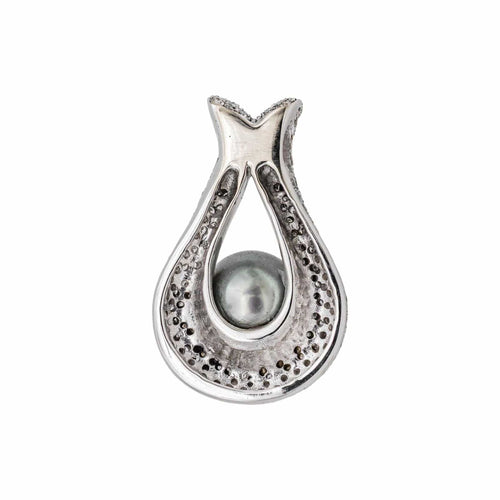 Pendentif Pendentif Or blanc Perle, Diamant 58 Facettes 4673557RV