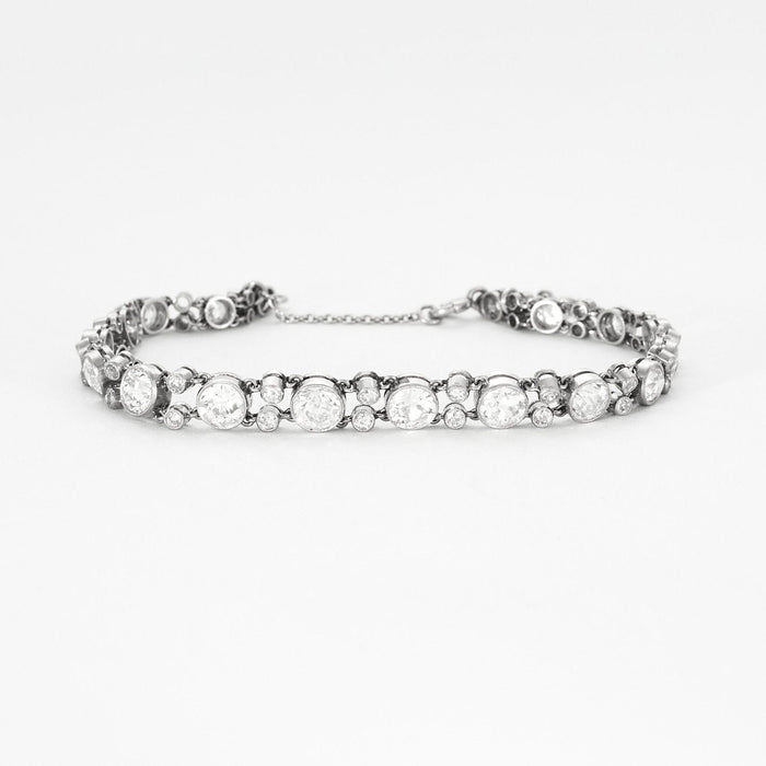 Bracelet Bracelet platine ligne diamants 58 Facettes