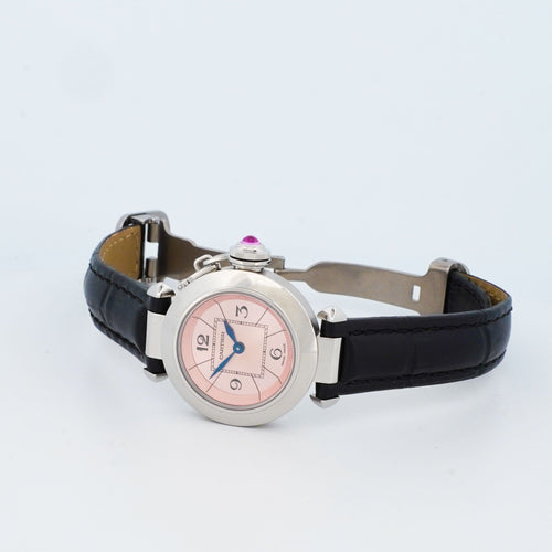 Montre CARTIER - Montre Pasha - Cadran arabe rose - SM 58 Facettes