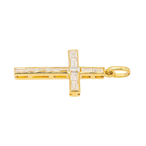 Pendentif Pendentif Croix Or jaune Diamant 58 Facettes 4268399RV