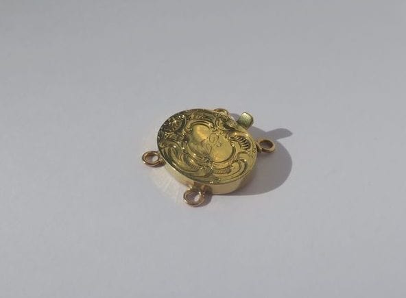 Fermoir ancien deux rangs or rose 58 Facettes