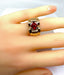 Bague 52.5 Bague Tank or jaune et platine sertie d’une pierre rouge , vers 1940 58 Facettes AB392