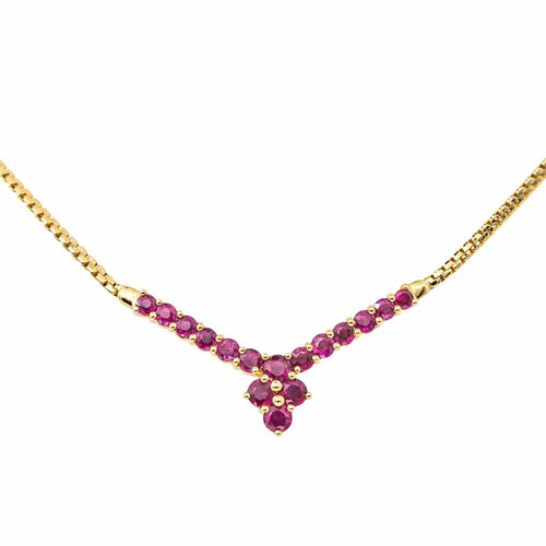 Collier Collier Or jaune Rubis 58 Facettes 4190789CN