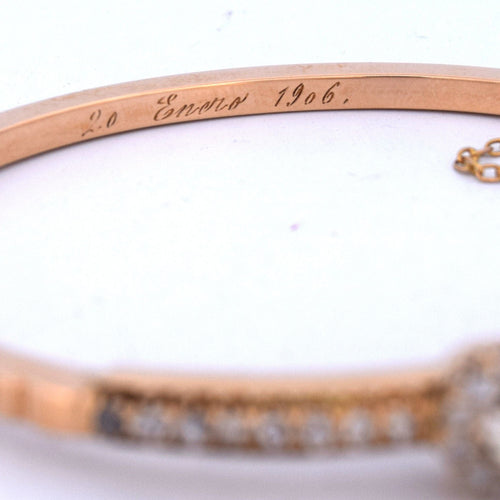 Bracelet vintage en or jaune avec diamants