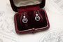 Boucles d'oreilles Yellow gold and silver earrings, garnets and diamonds, early 20th century 58 Facettes KSH2