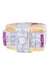 Bague 57 Bague tank rubis et diamants 58 Facettes 092681