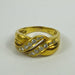 Ring 56 Gold Braid Ring with Diamonds 58 Facettes 20400000816
