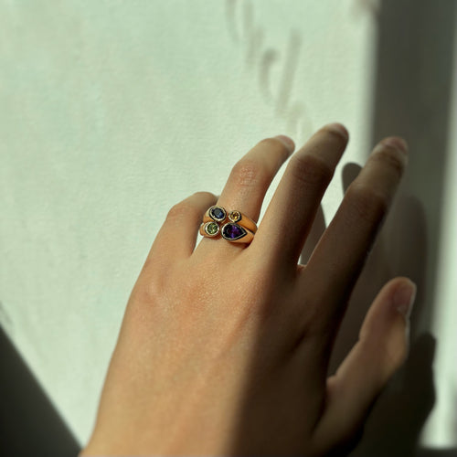 Bague 52 Bague - Or jaune, Améthyste, Péridot, Citrine, et une Cordierite 58 Facettes 250054SP