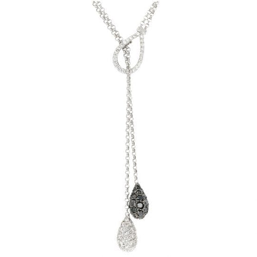 Collier Collier Diamants Noirs Blancs 58 Facettes 4152