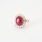 Bague 52 Bague Rubis cabochon & Diamants 58 Facettes ALGU08