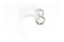 Boucles d'oreilles contemporaines en or blanc 18 carats serties de diamants "taille" brillant (+-0.35ct)