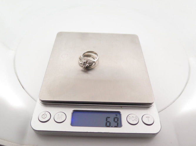 49 bague solitaire diamant 0.76ct t49 or blanc 18k 6.9 gr + anneau 58 Facettes 265666