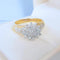 Bague 56.5 Bague fleur contemporaine Diamants Or 2 tons 18K 58 Facettes 1758