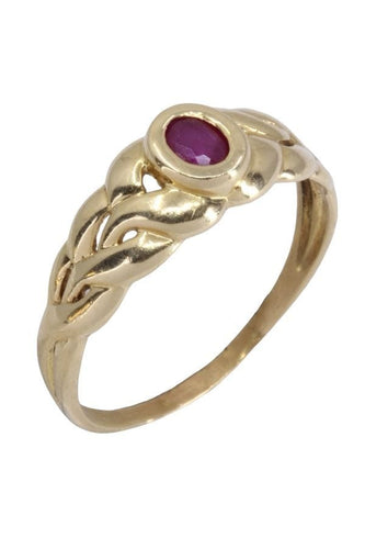 Bague 53 Bague jonc tressé rubis 58 Facettes 089101