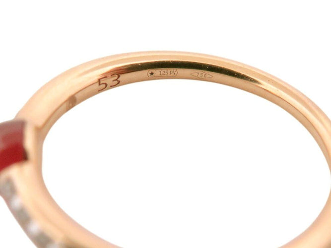 Bague 53 bague POMELLATO m'ama non m'ama grenat 53 diamants or jaune 18k 58 Facettes 268365