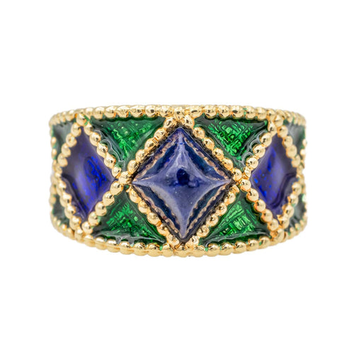Fred Bague  Or jaune Lapis lazuli