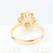 Bague 52 Bague rosette en or jaune 18 carats sertie de diamants taille brillant 58 Facettes