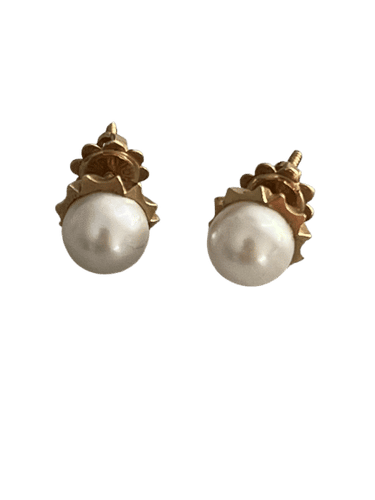 Boucles d'oreilles Boucles d'Oreilles Or Jaune Perles Akoya 58 Facettes LOT 6202