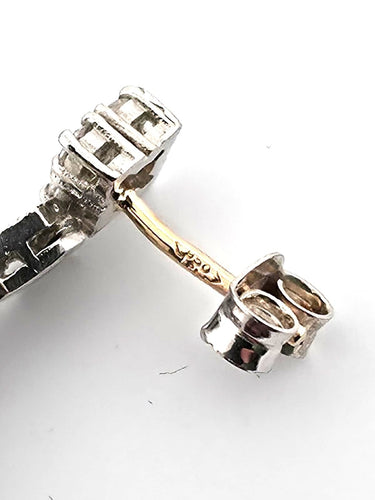 Boucles d'oreilles Boucles d'oreilles en platine avec perles et diamants 58 Facettes